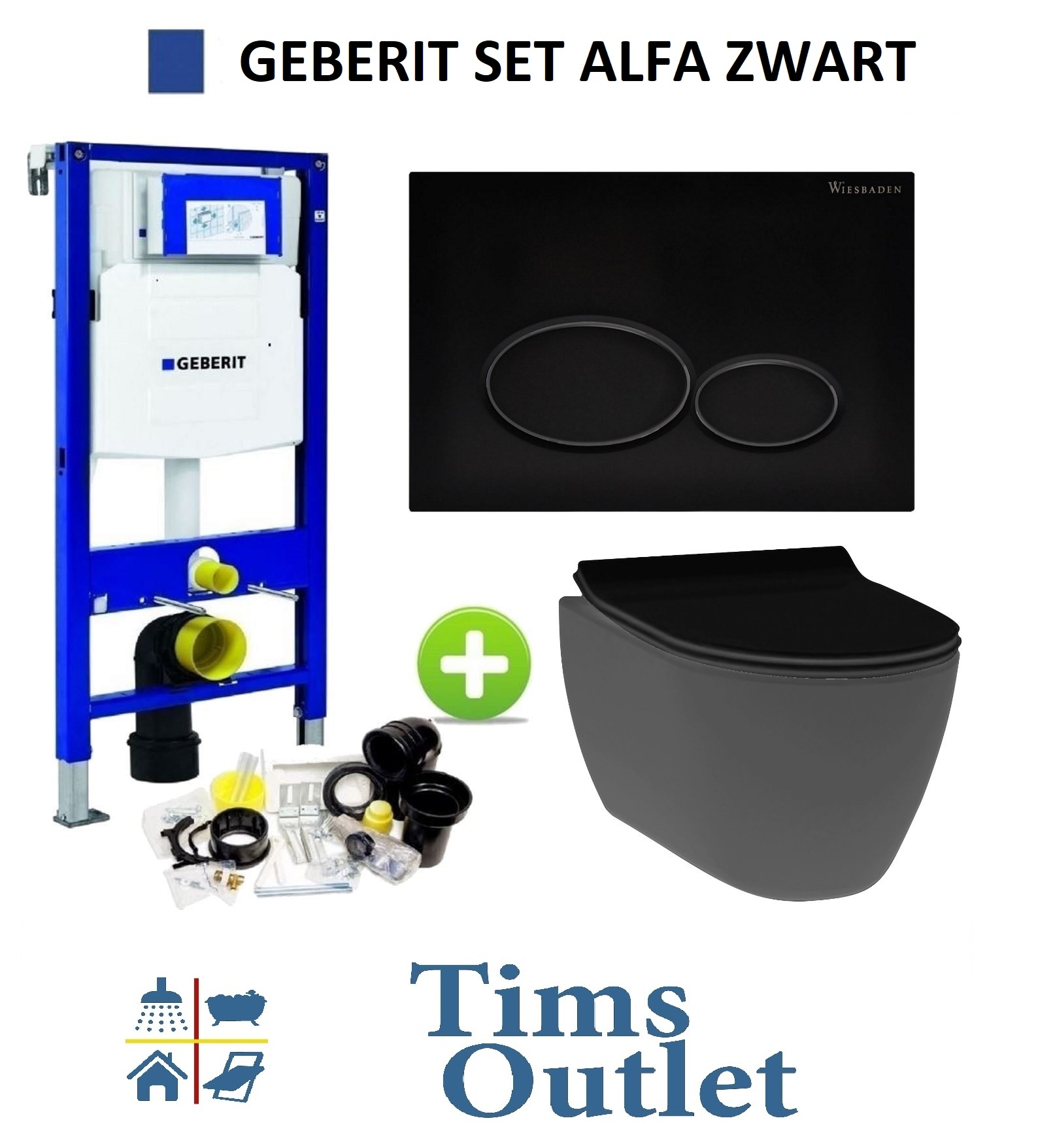 agentschap Nuchter Ontwaken Luxe geberit up320 set inc matzwart ALFA closet - www.timsoutlet.nl